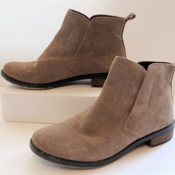 Lucky Shoes - Lucky Brand Suede Leather Pull-on Bootie Size 7.5